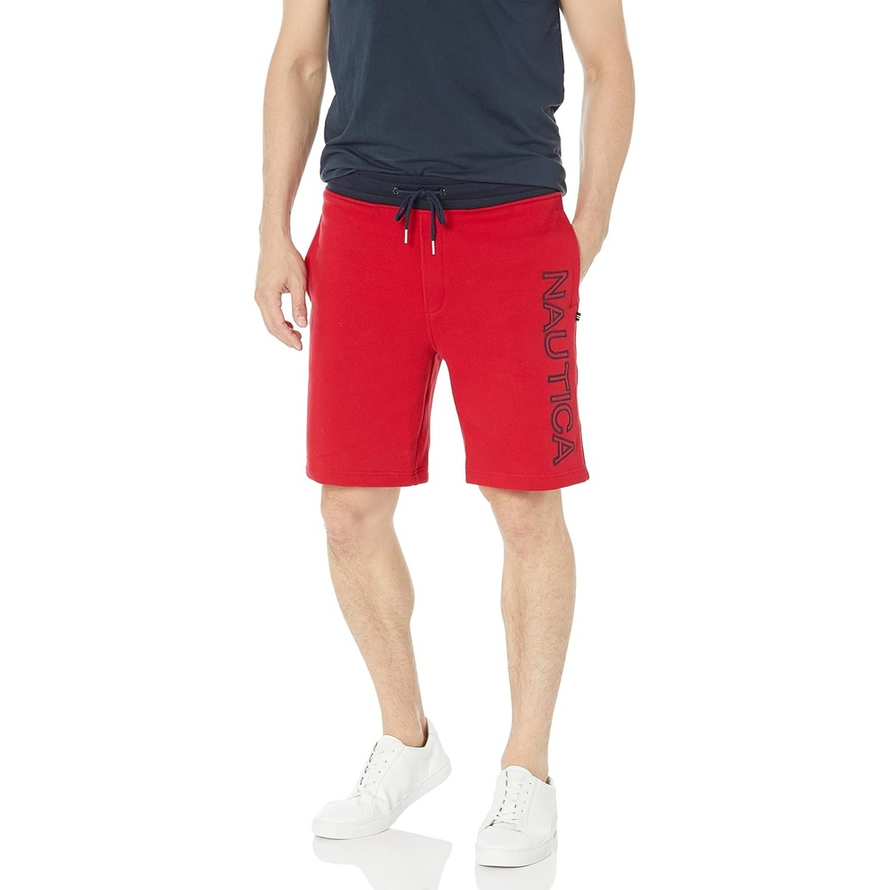 image:imageNautica Mens Fleece Knit Logo ShortsNautica Red