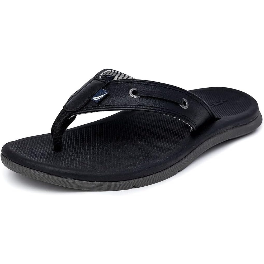 image:imageNautica Mens Flip Flop Beach Sandal Boat Slide Water SlippersBlackcasted