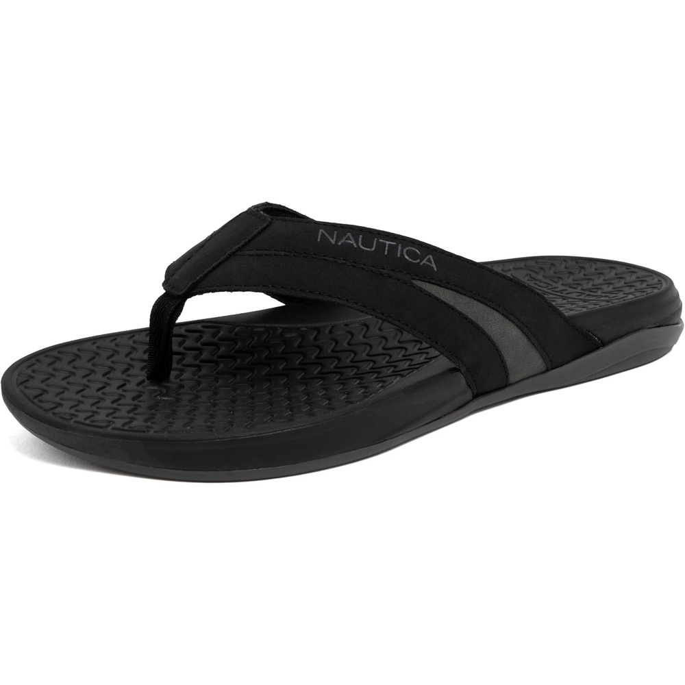 image:imageNautica Mens Flip Flop Beach Sandal Boat Slide Water SlippersBlackdanix
