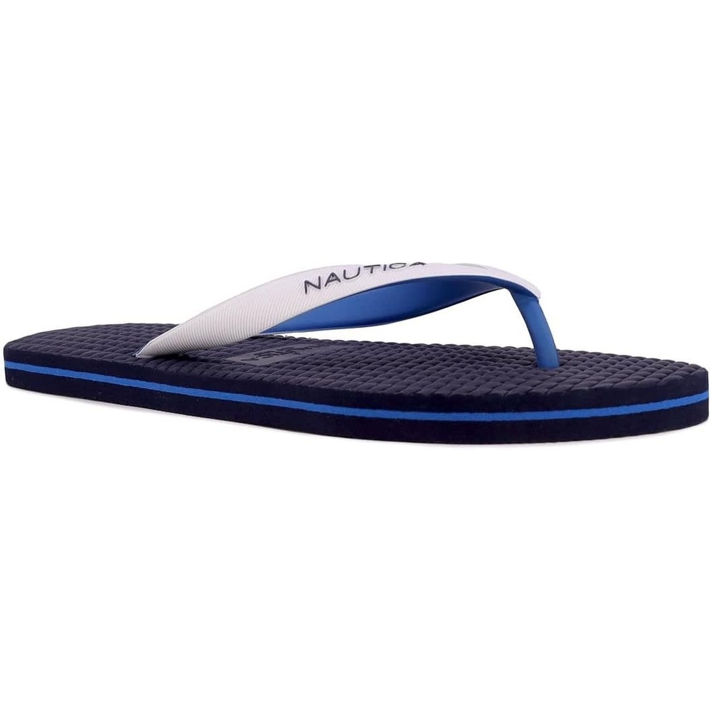 image:imageNautica Mens Flip Flop Beach Sandal Boat Slide Water SlippersJirennavy White