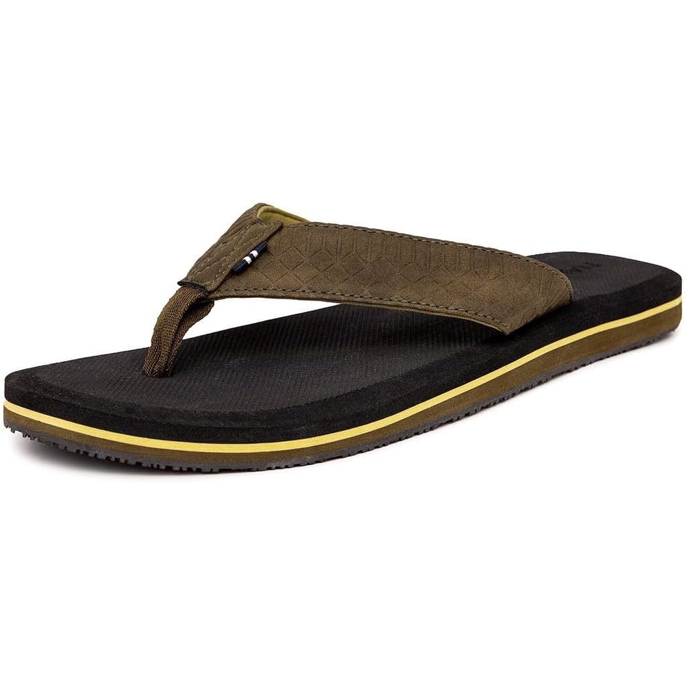 image:imageNautica Mens Flip Flop Shower Sandals Slides Comfortable Waterproof Beach Footwear SlipOn Thong MediumWide WidthOlivetidor