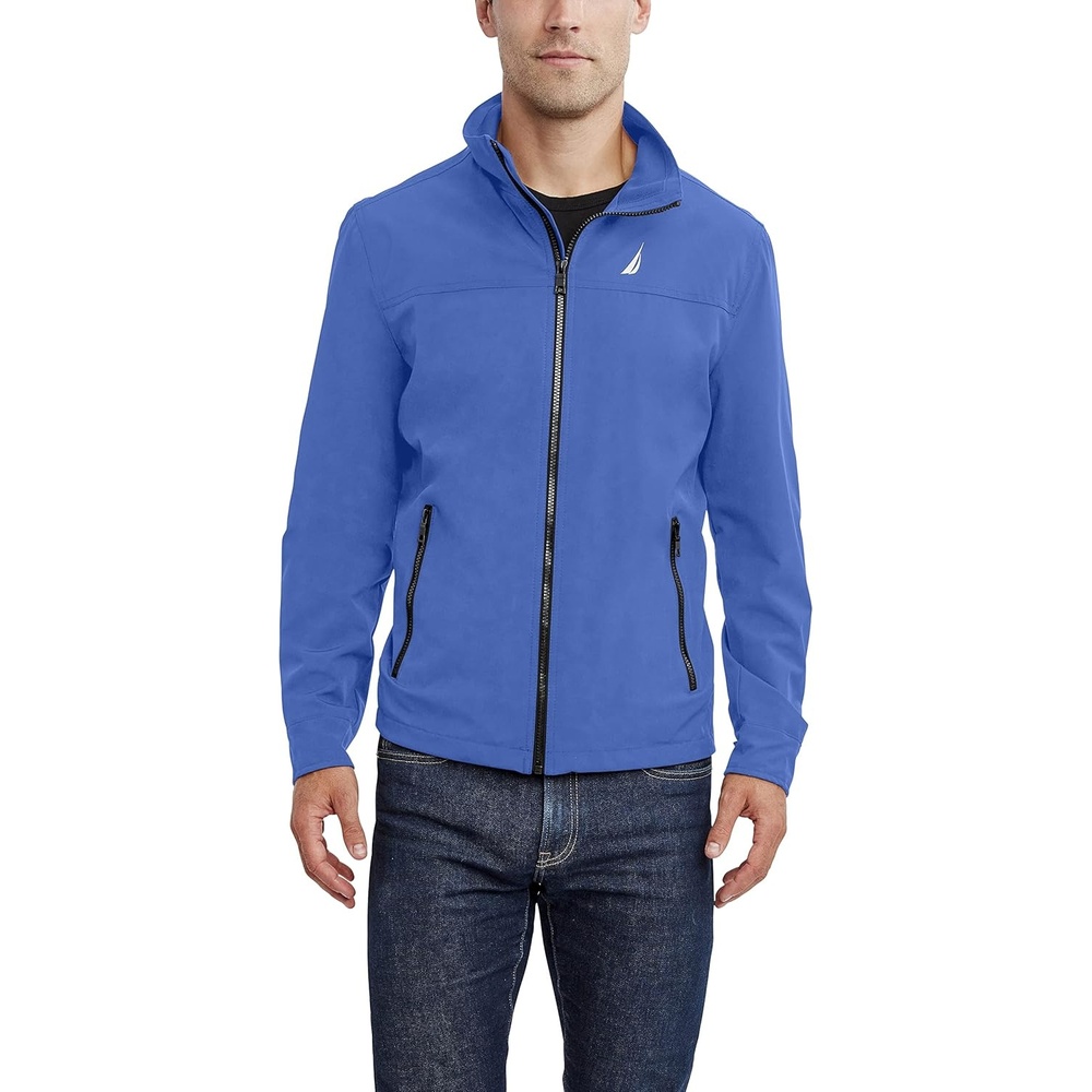 image:imageNautica Mens Golf Jacket Casual Wear Windbreaker Jacket Regular Big amp Tall SizesArctic Blue