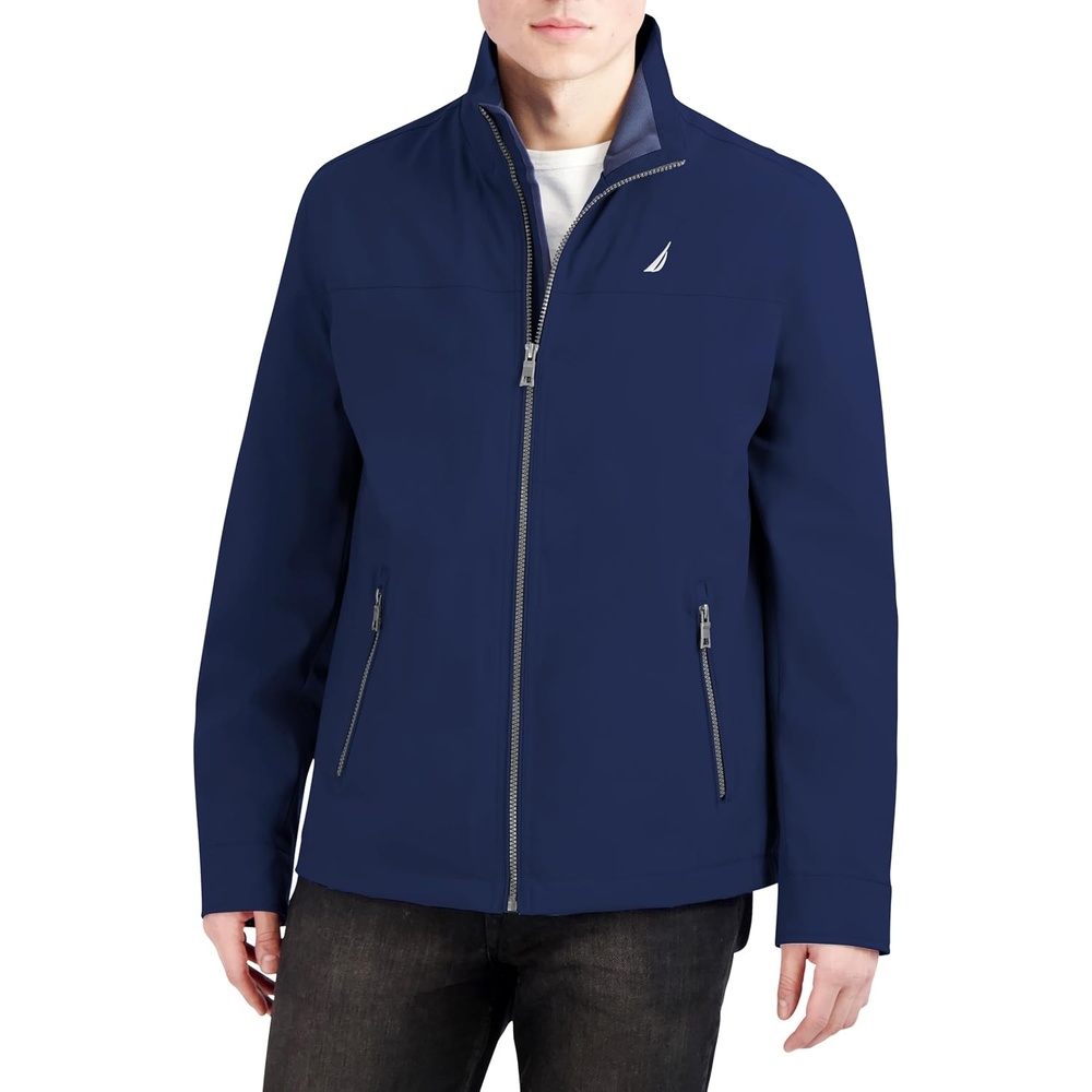 image:imageNautica Mens Golf Jacket Casual Wear Windbreaker Jacket Regular Big amp Tall SizesNight Blue