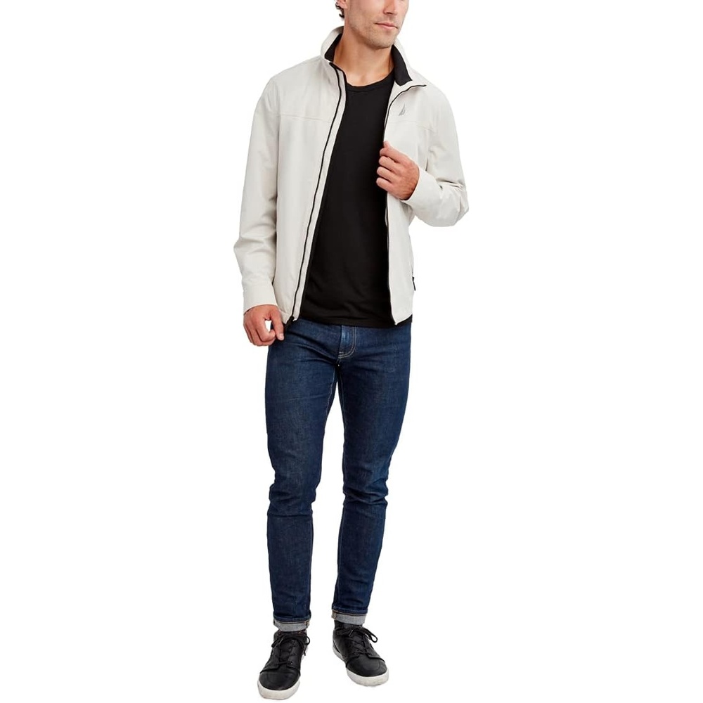 image:imageNautica Mens Golf Jacket Casual Wear Windbreaker Jacket Regular Big amp Tall SizesSand