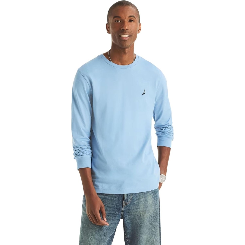 image:imageNautica Mens JClass Logo Long Sleeve TShirtAllure Blue