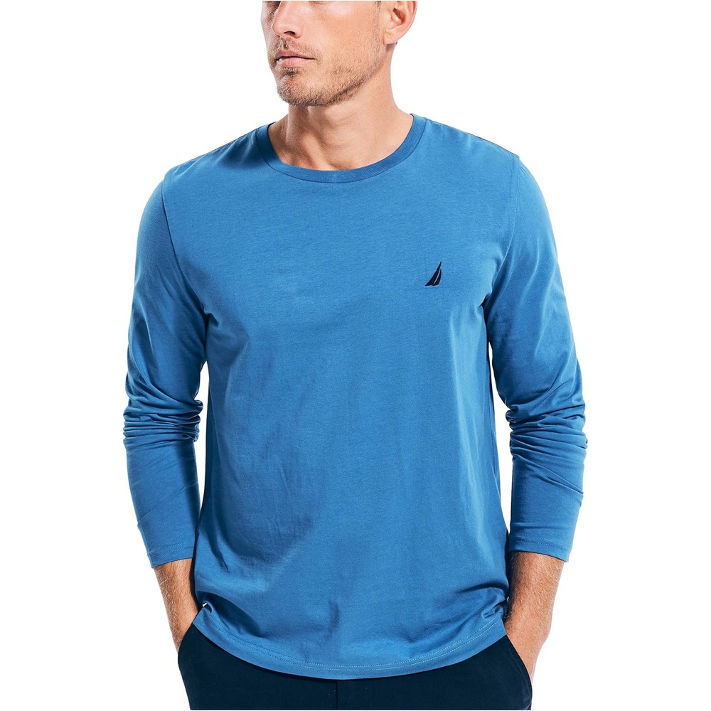 image:imageNautica Mens JClass Logo Long Sleeve TShirtDelft