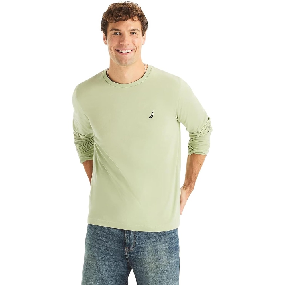 image:imageNautica Mens JClass Logo Long Sleeve TShirtDelta Moss