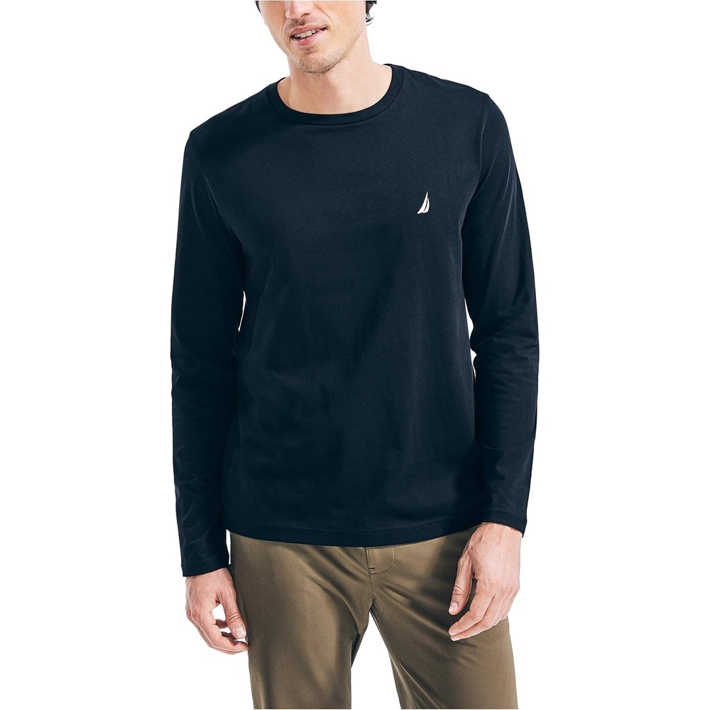 image:imageNautica Mens JClass Logo Long Sleeve TShirtNew True Black