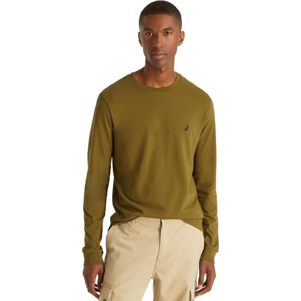 image:imageNautica Mens JClass Logo Long Sleeve TShirtThe Dark Olive