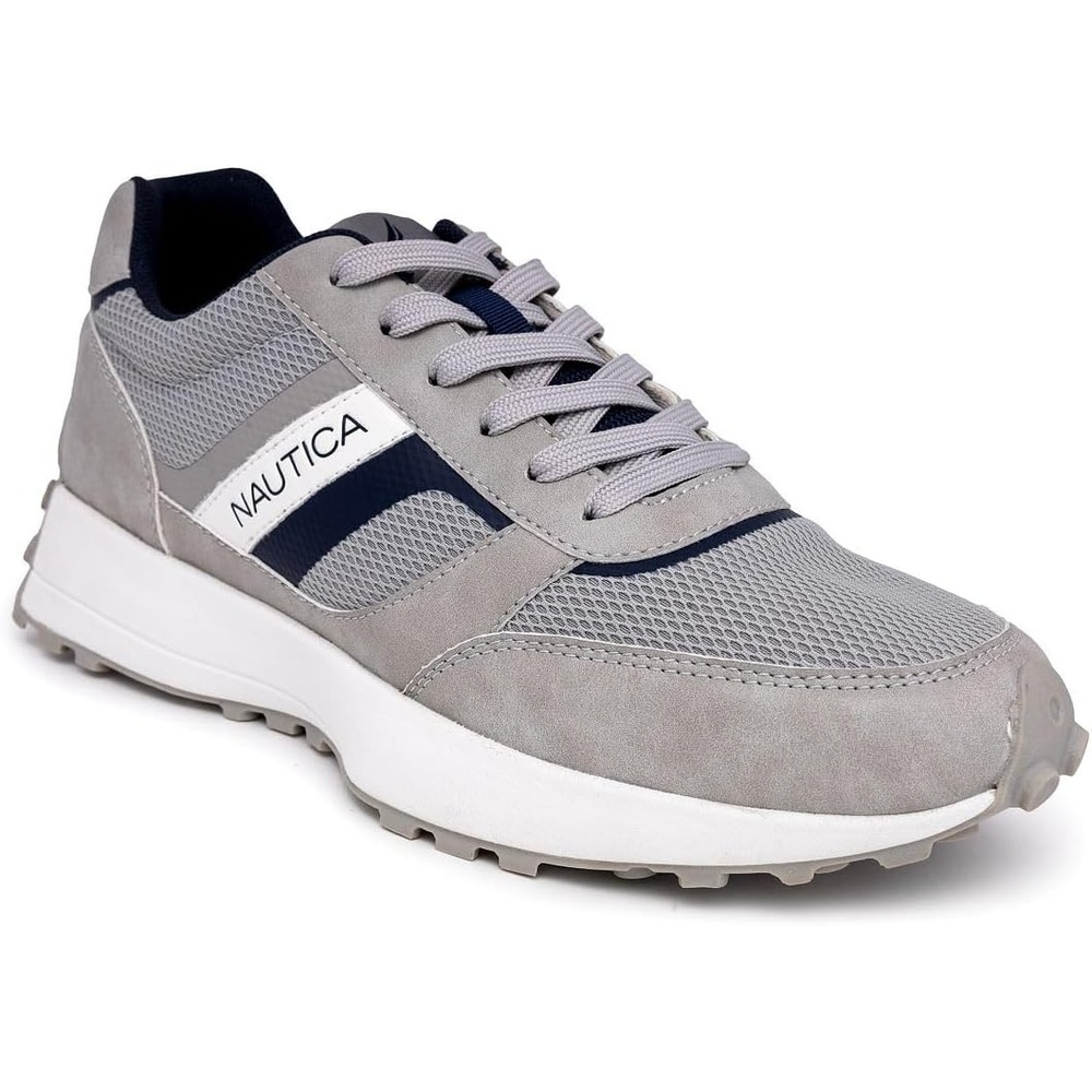 image:imageNautica Mens LaceUp Sneakers  Casual Stylish and Comfortable for WalkingGrey Navyoutfall 4