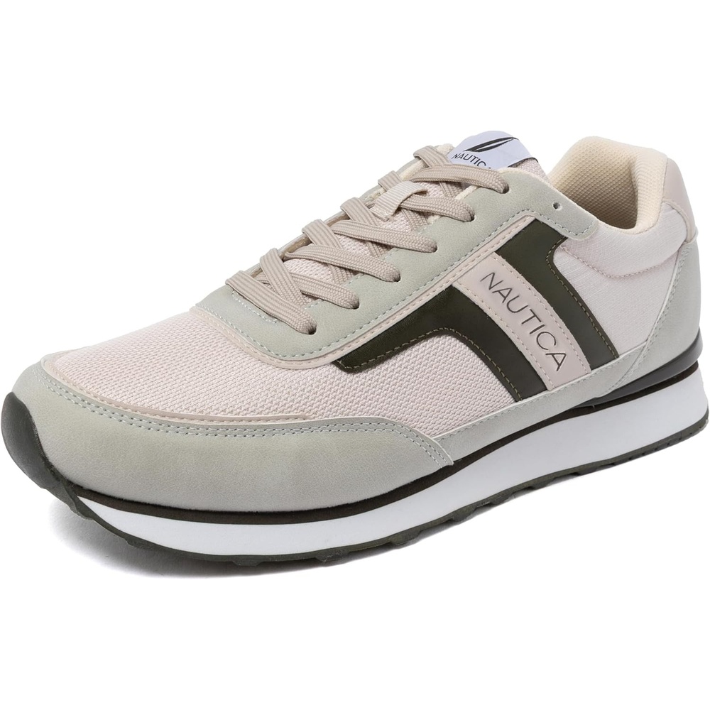 image:imageNautica Mens LaceUp Sneakers Casual Stylish and Comfortable for WalkingGrey Olive