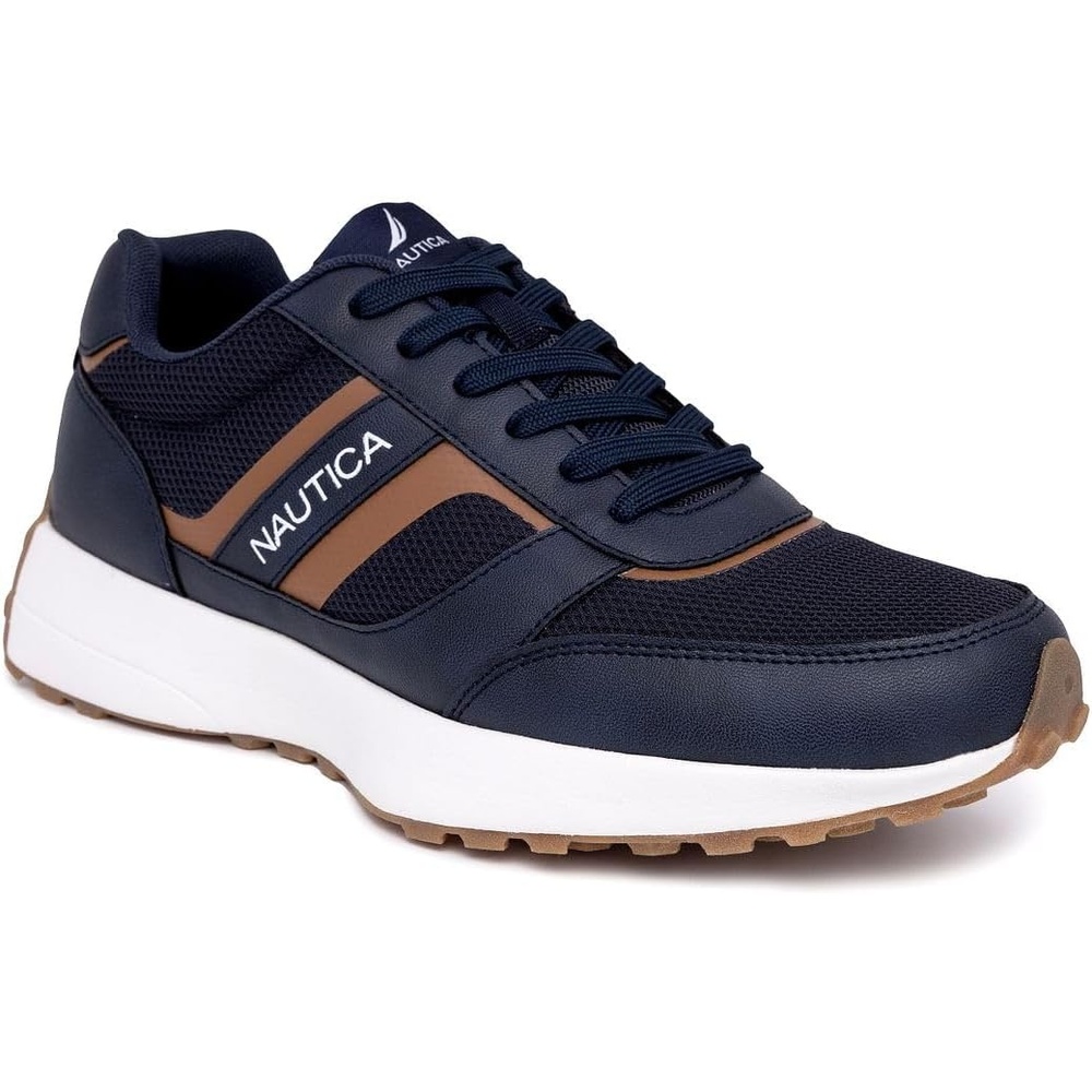 image:imageNautica Mens LaceUp Sneakers Casual Stylish and Comfortable for WalkingNavy Cognacoutfall 4