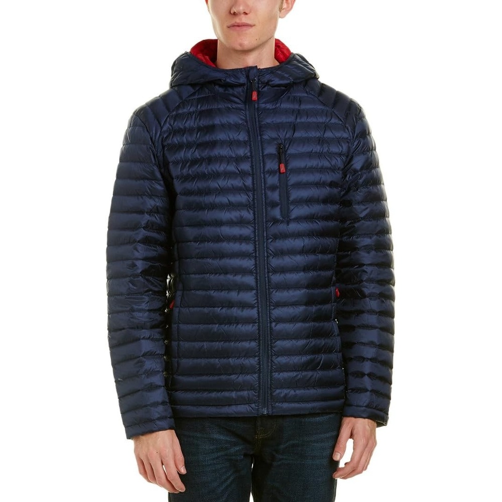 image:imageNautica Mens Lightweight Quilted Puffer Jacket Full Zip Transitional OuterwearIndigo
