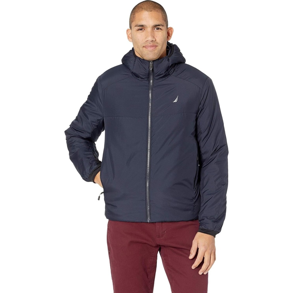 image:imageNautica Mens Lightweight Quilted Puffer Jacket Full Zip Transitional OuterwearStorm