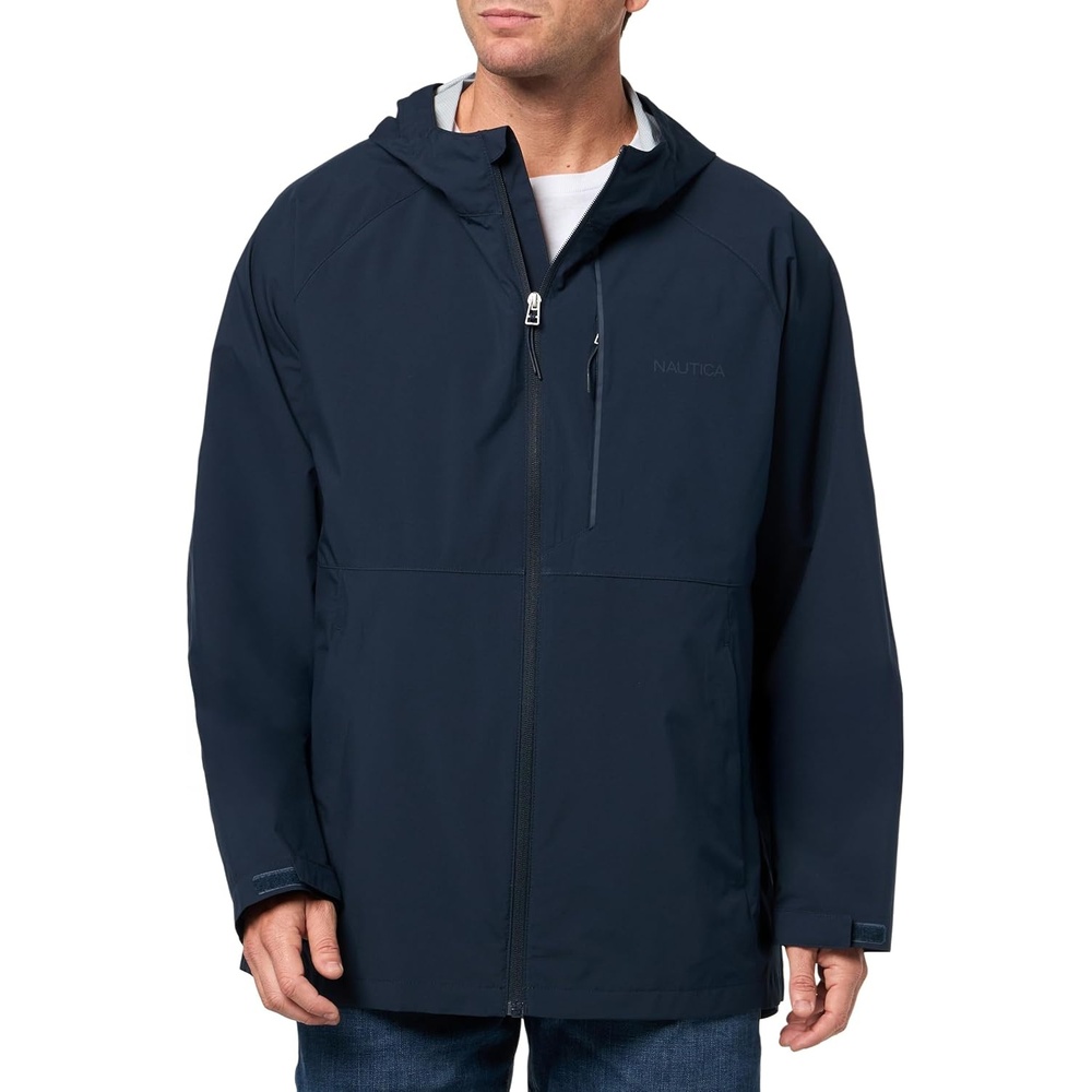 image:imageNautica Mens Lightweight Sailing Jacket Waterproof amp Windproof BreathableIndigo