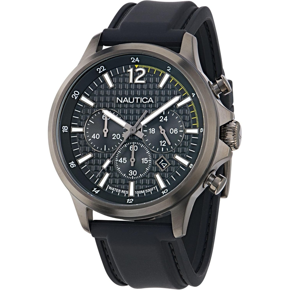 image:imageNautica Mens NCT Blue Ocean Chronograph WatchBlackBlackGray