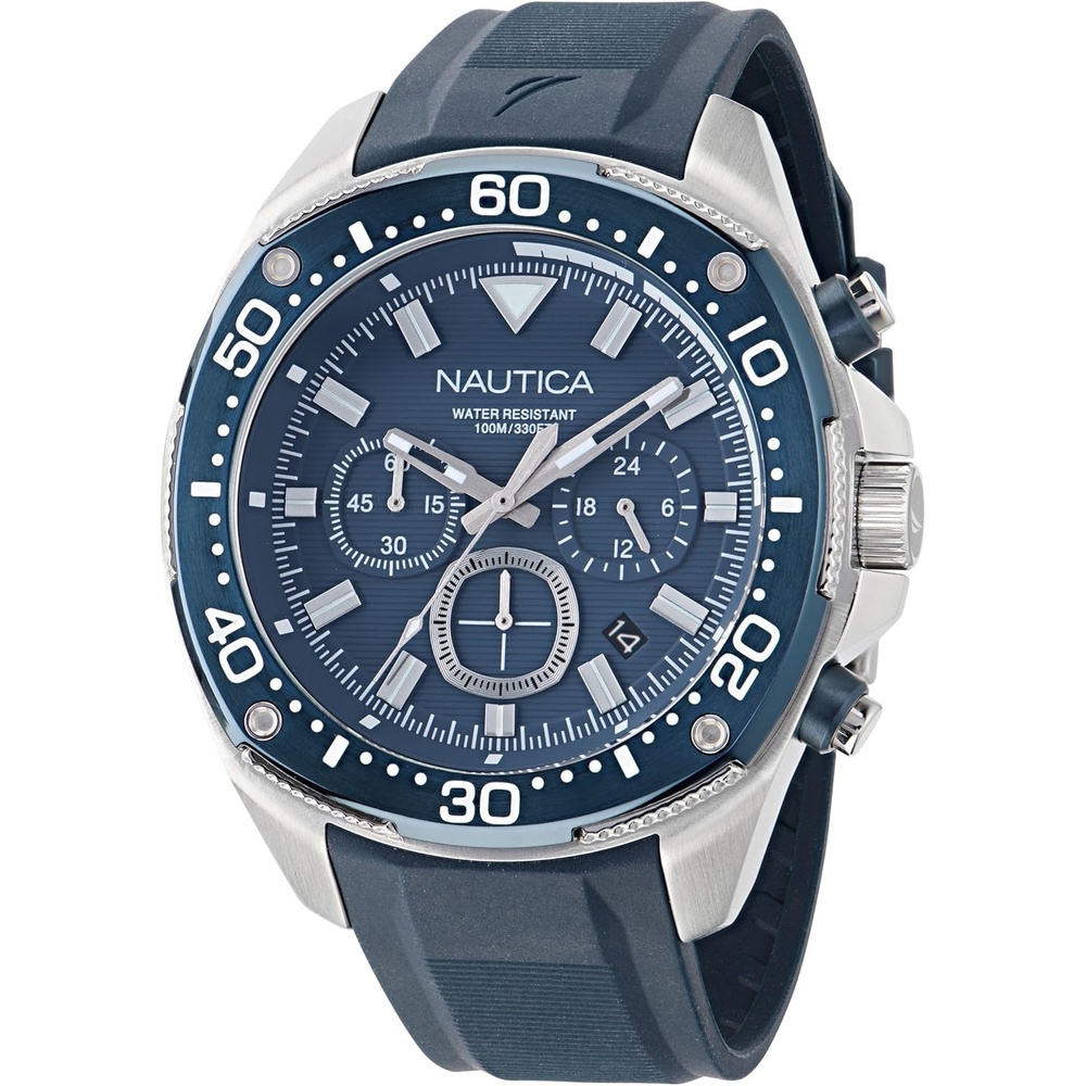 image:imageNautica Mens NCT Blue Sail Chronograph WatchBlueBlueSilver