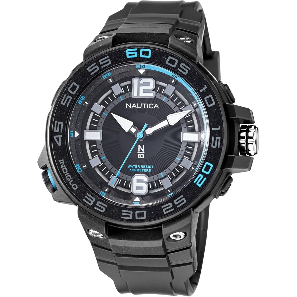 image:imageNautica Mens NS3 Sporty WatchBlackBlackBlack