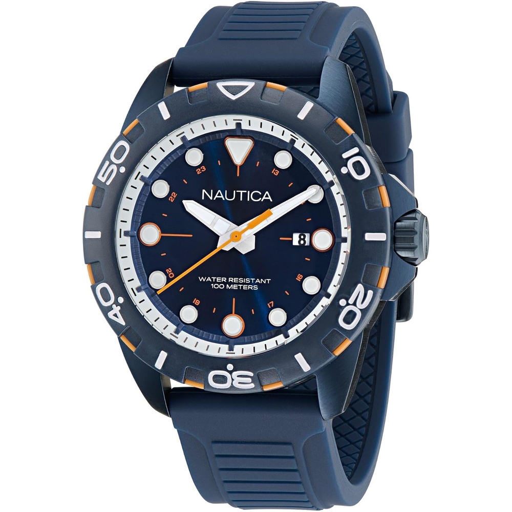 image:imageNautica Mens NSR Silicone WatchNavyBlueNavy BlueNavyBlue