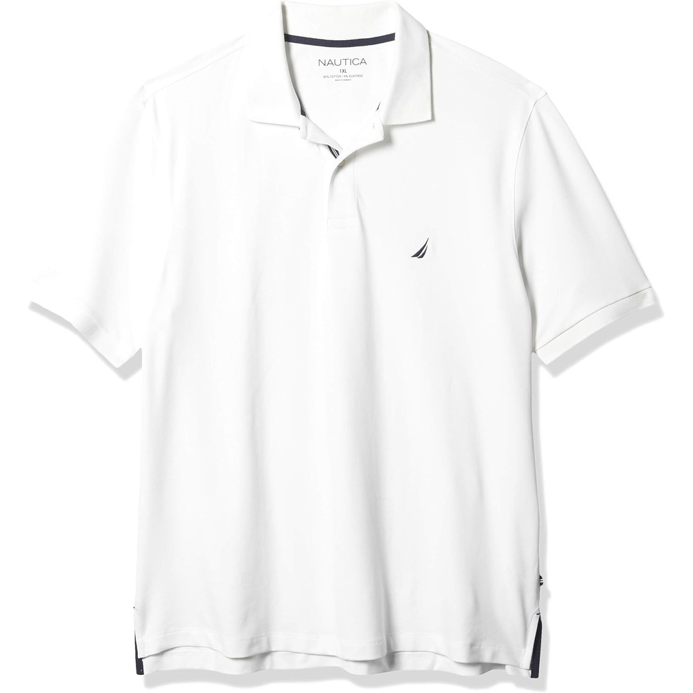 image:imageNautica Mens Nautica Mens Big amp Tall Stretch Pique PoloBright White