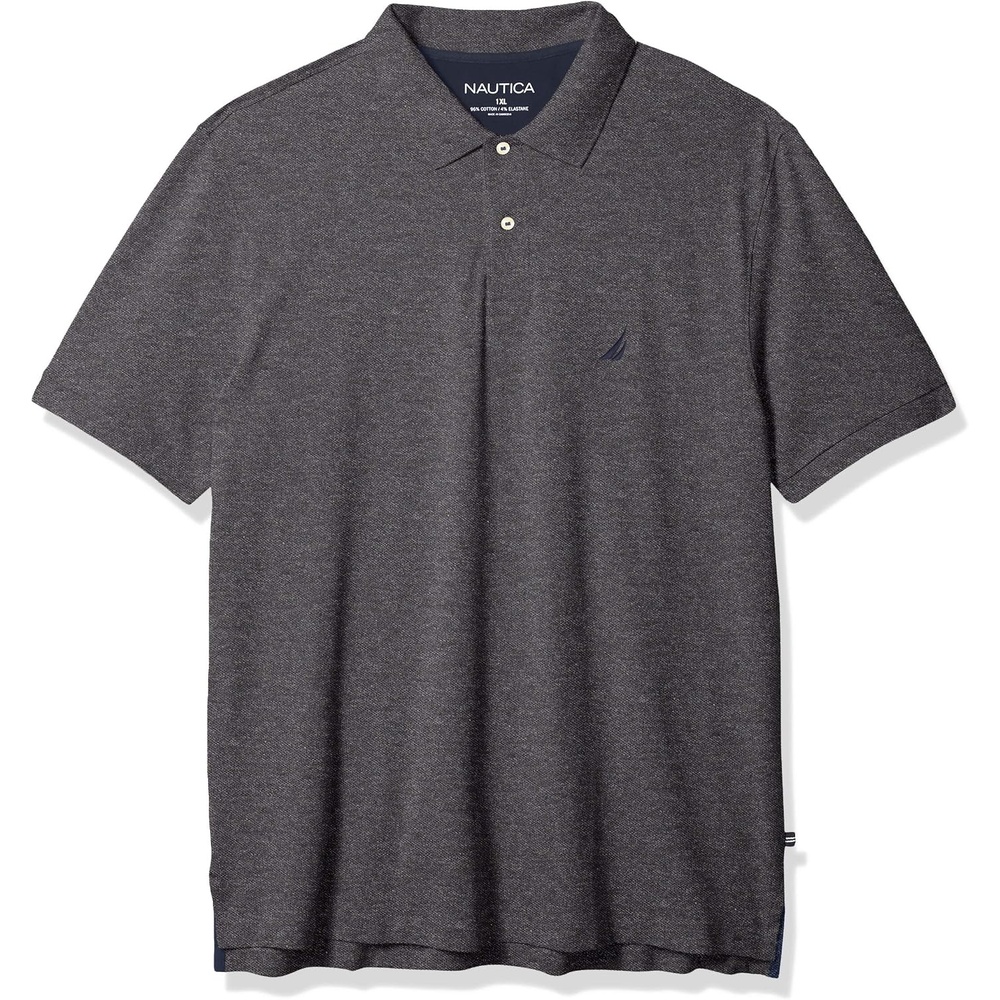 image:imageNautica Mens Nautica Mens Big amp Tall Stretch Pique PoloCharcoal Heather