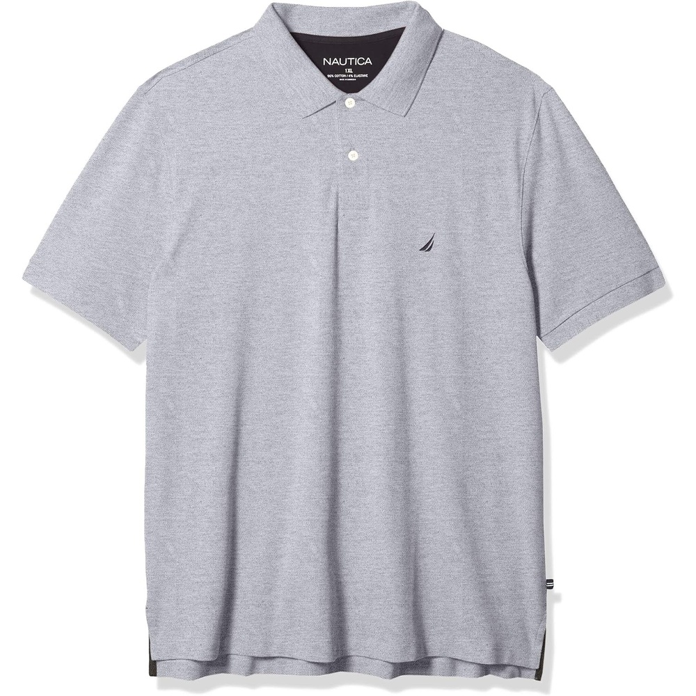 image:imageNautica Mens Nautica Mens Big amp Tall Stretch Pique PoloDeep Anchor Heather