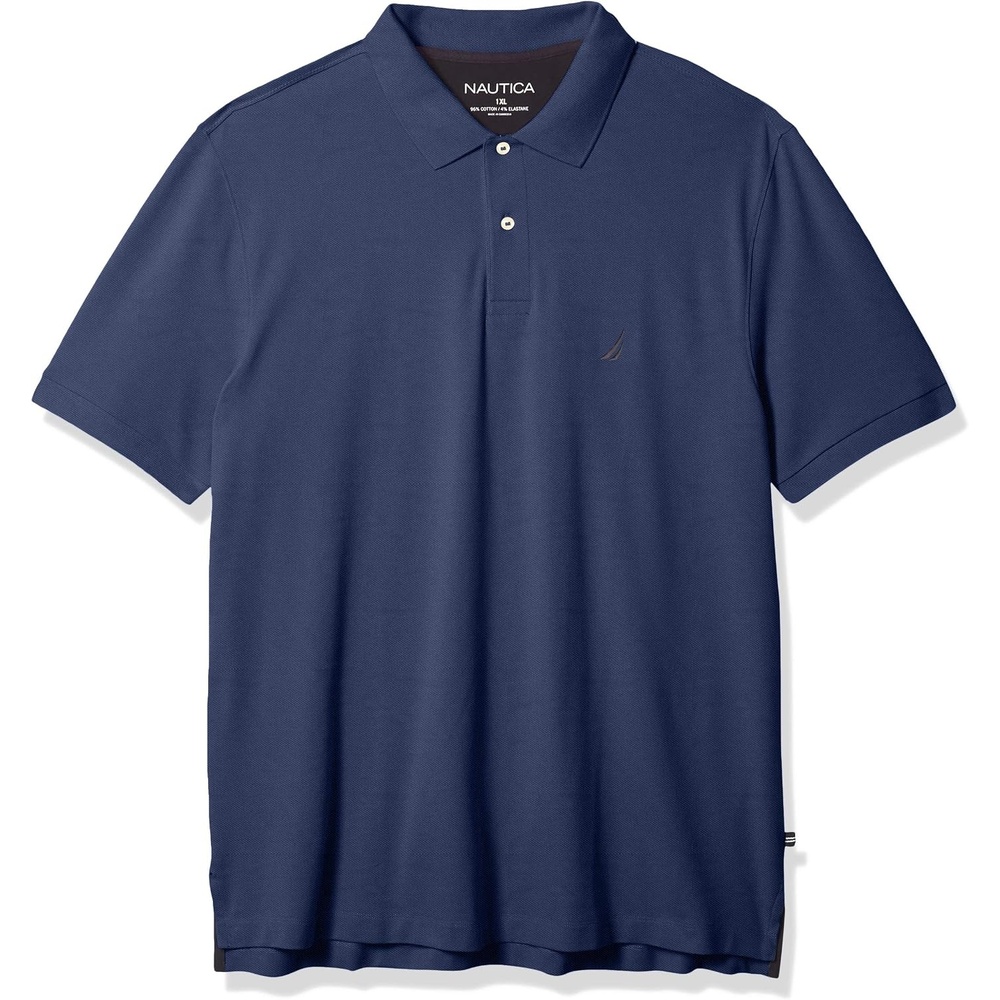 image:imageNautica Mens Nautica Mens Big amp Tall Stretch Pique PoloEstate Blue