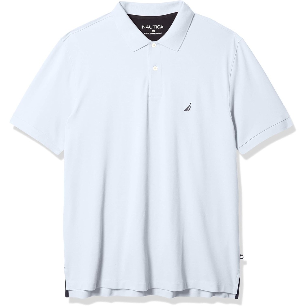 image:imageNautica Mens Nautica Mens Big amp Tall Stretch Pique PoloNoon Blue