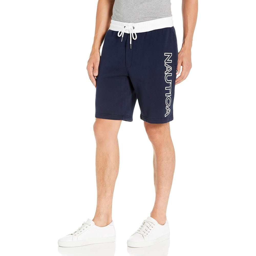 image:imageNautica Mens Nautica Mens Fleece Logo ShortsNavy