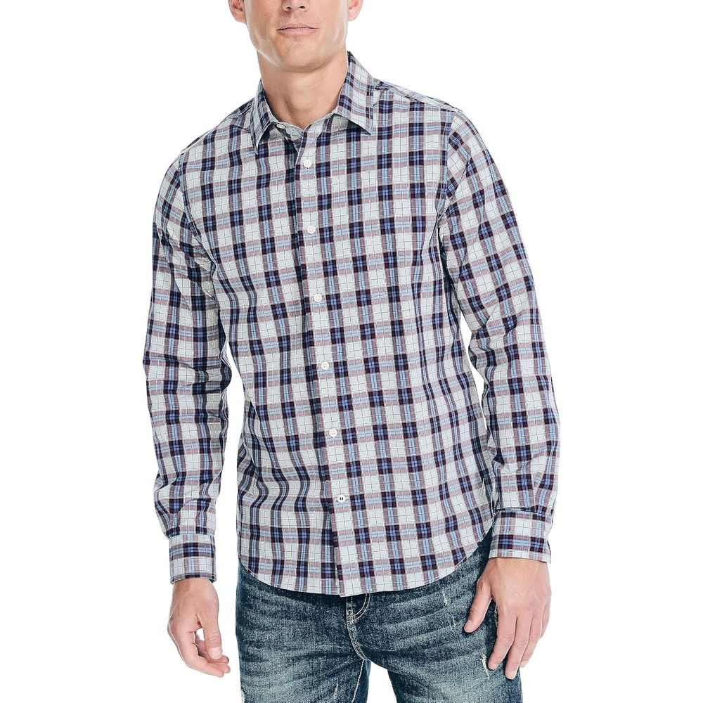 image:imageNautica Mens Nautica Navtech Plaid ShirtHigh Rise