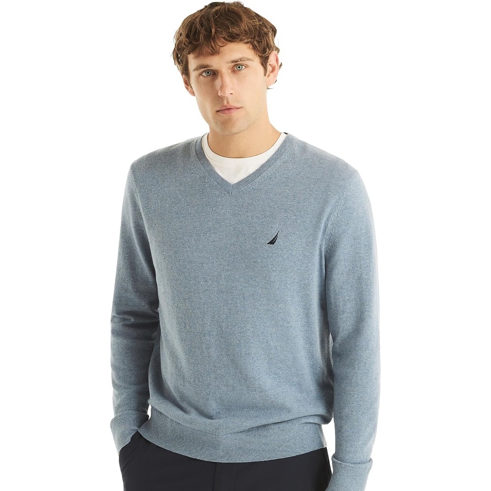 image:imageNautica Mens Nautica Navtech VNeck SweaterBlue