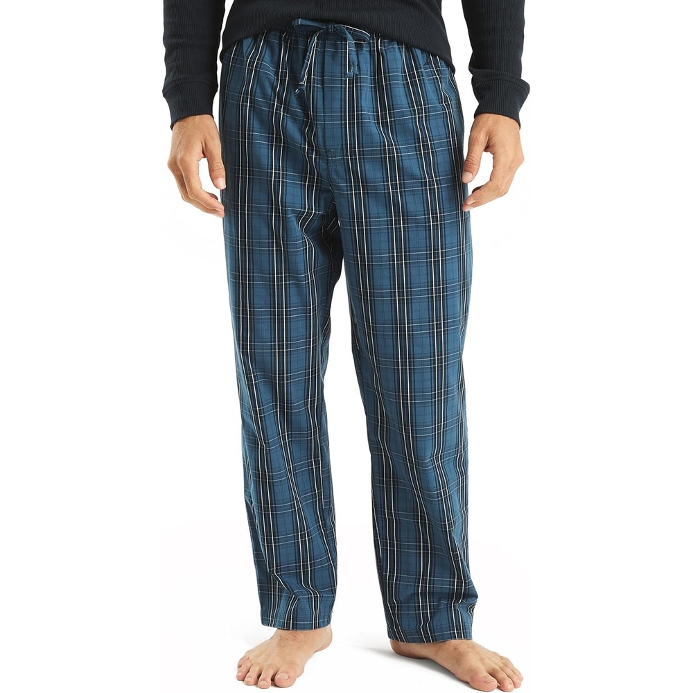 image:imageNautica Mens Nautica Sustainably Crafted Plaid Poplin Sleep PantEnsign Blue