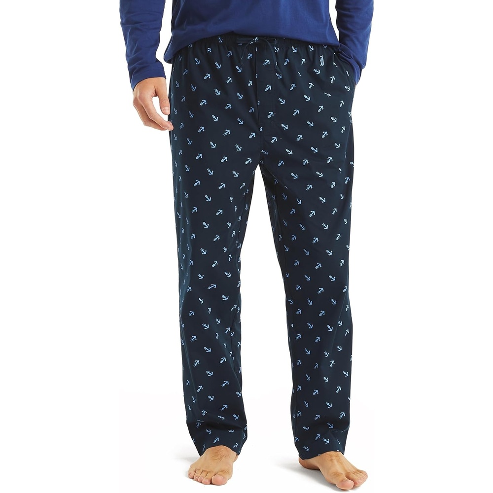 image:imageNautica Mens Nautica Sustainably Crafted Printed Poplin Sleep PantMaritime Navy