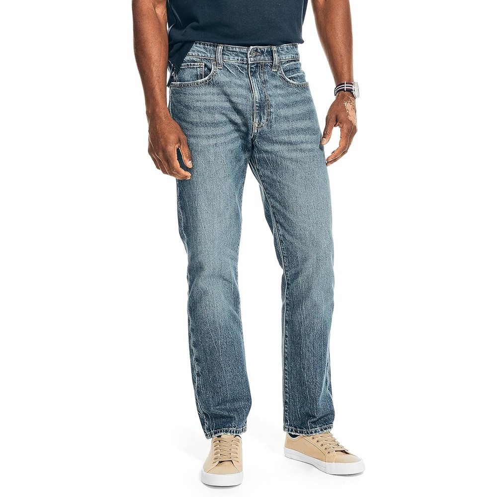 image:imageNautica Mens Nautica Vintage Straight Stretch DenimBotany Bay Wash