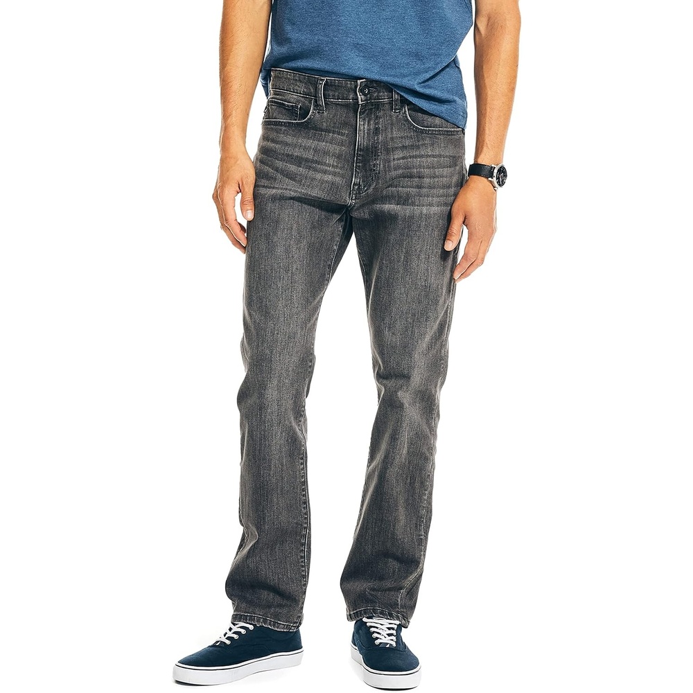 image:imageNautica Mens Nautica Vintage Straight Stretch DenimMidnight Tide Wash