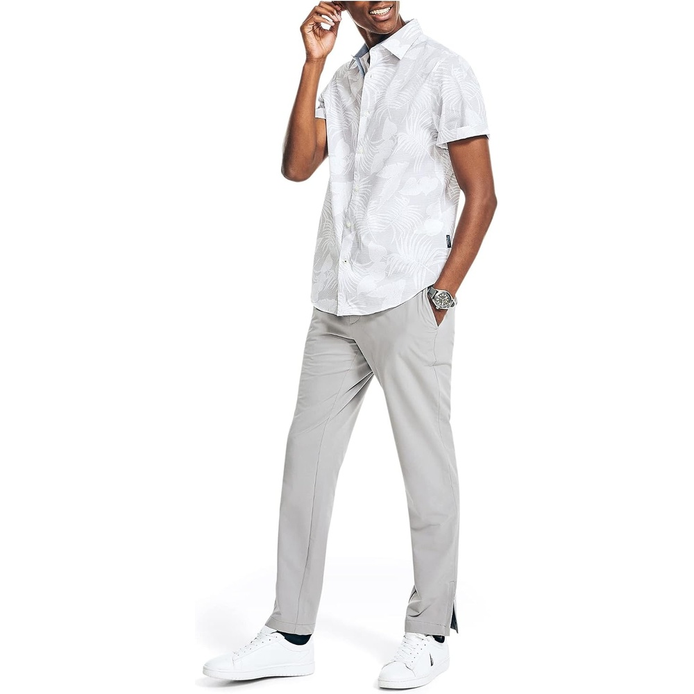 image:imageNautica Mens Navtech Slim Fit Printed Shortsleeve ShirtSharkfin Grey