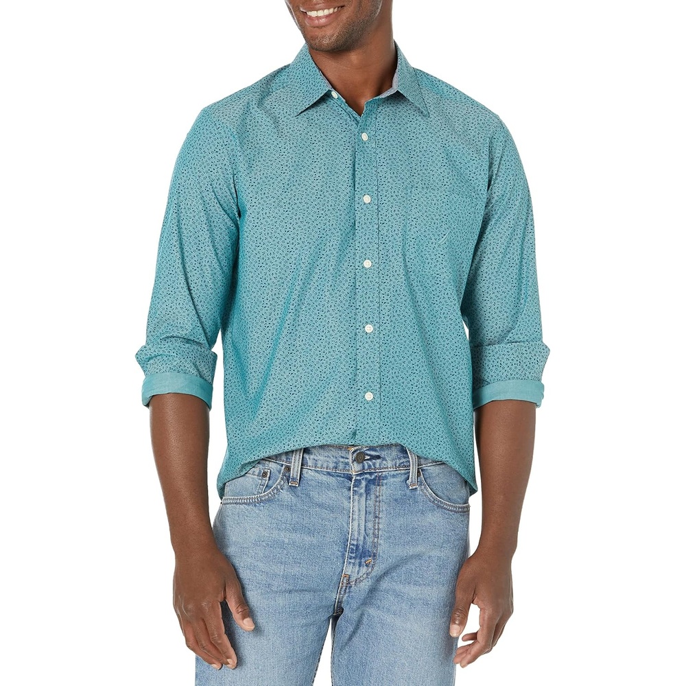 image:imageNautica Mens Printed ShirtShaded Spruce