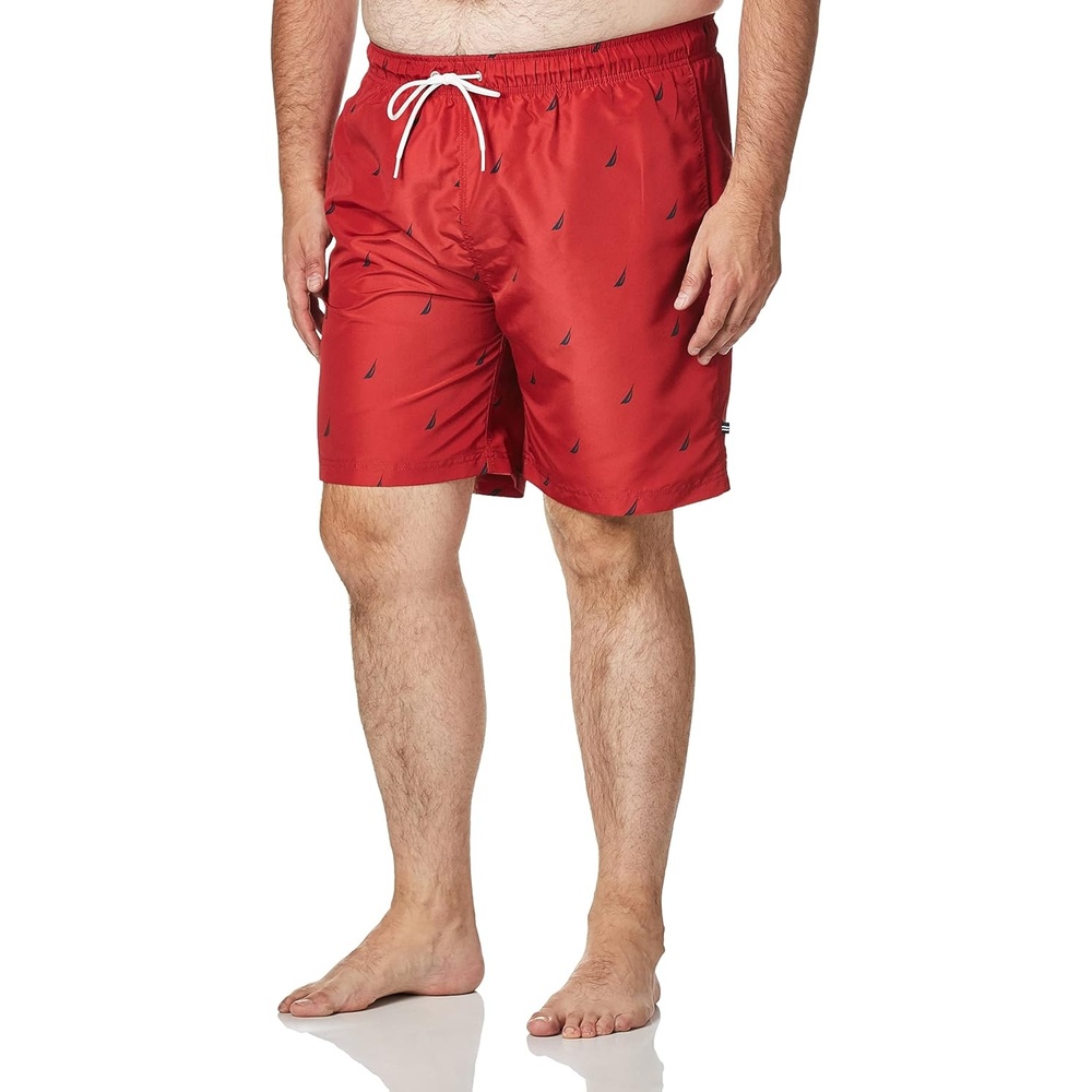image:imageNautica Mens Quick Dry All Over JClass Sailboat Print Swim TrunkNautica Red