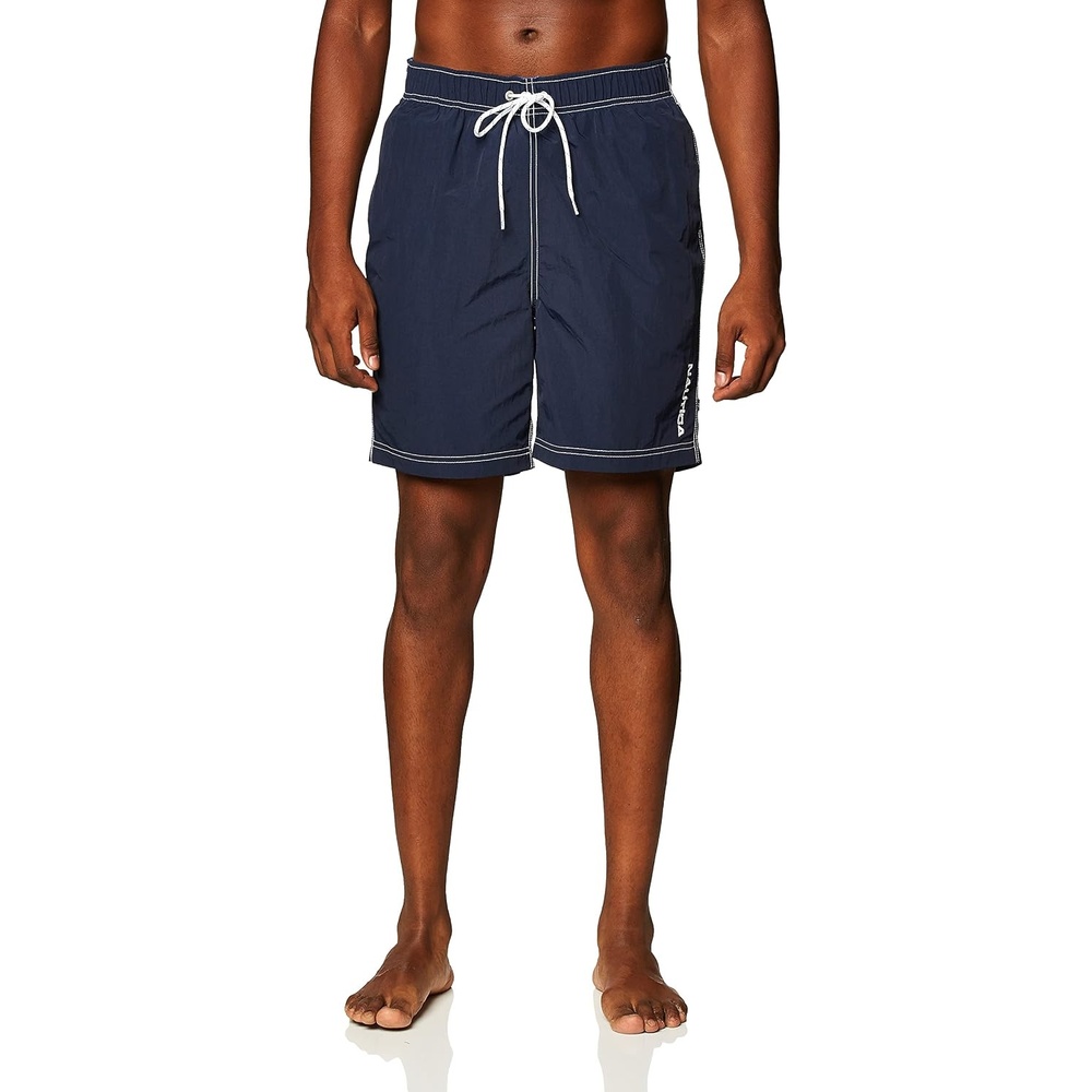 image:imageNautica Mens Quick Dry Solid Swim TrunkNavy