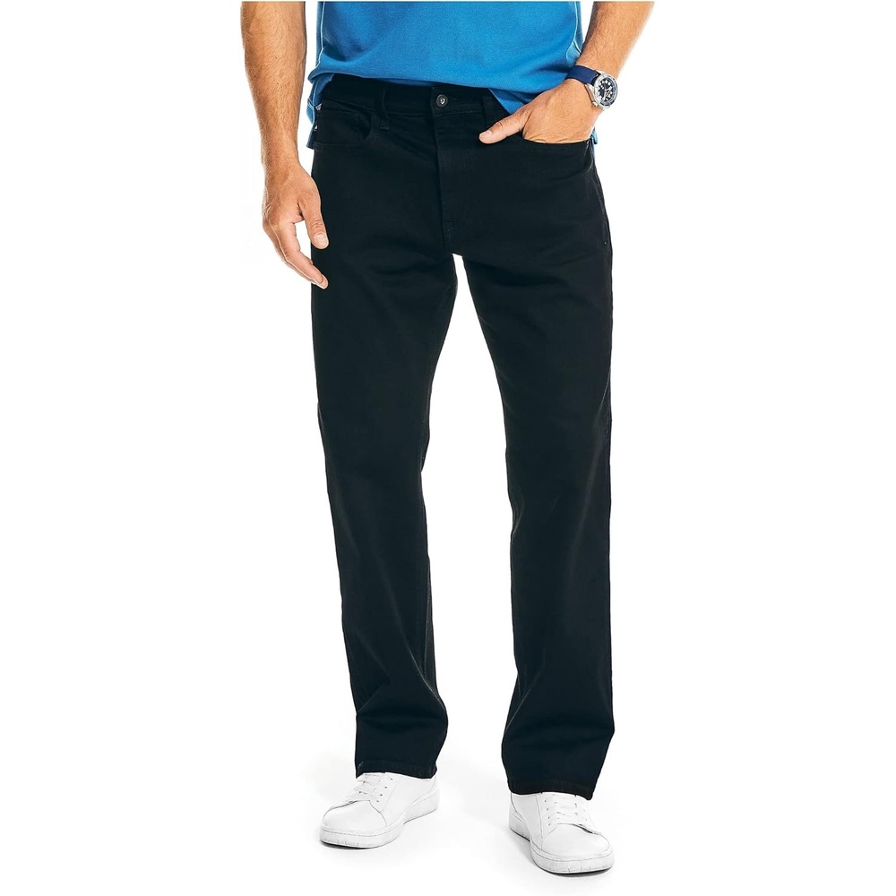 image:imageNautica Mens Relaxed Fit Denim JeansBlack Ink