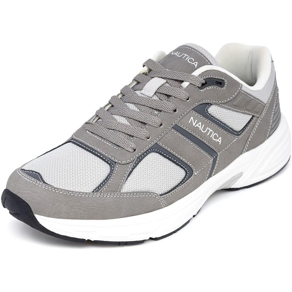 image:imageNautica Mens Running Sneakers Sport Fashion LaceUp Athletic Soft Shoes for Gym Tennis Men Cushioned Breathable Lightweight amp ComfortableGrey Tonalresh