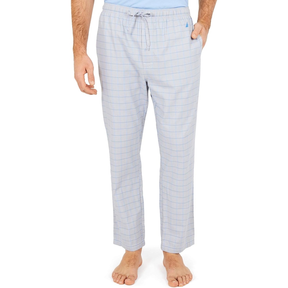 image:imageNautica Mens Soft Woven 100 Cotton Elastic Waistband Sleep Pajama PantGrey