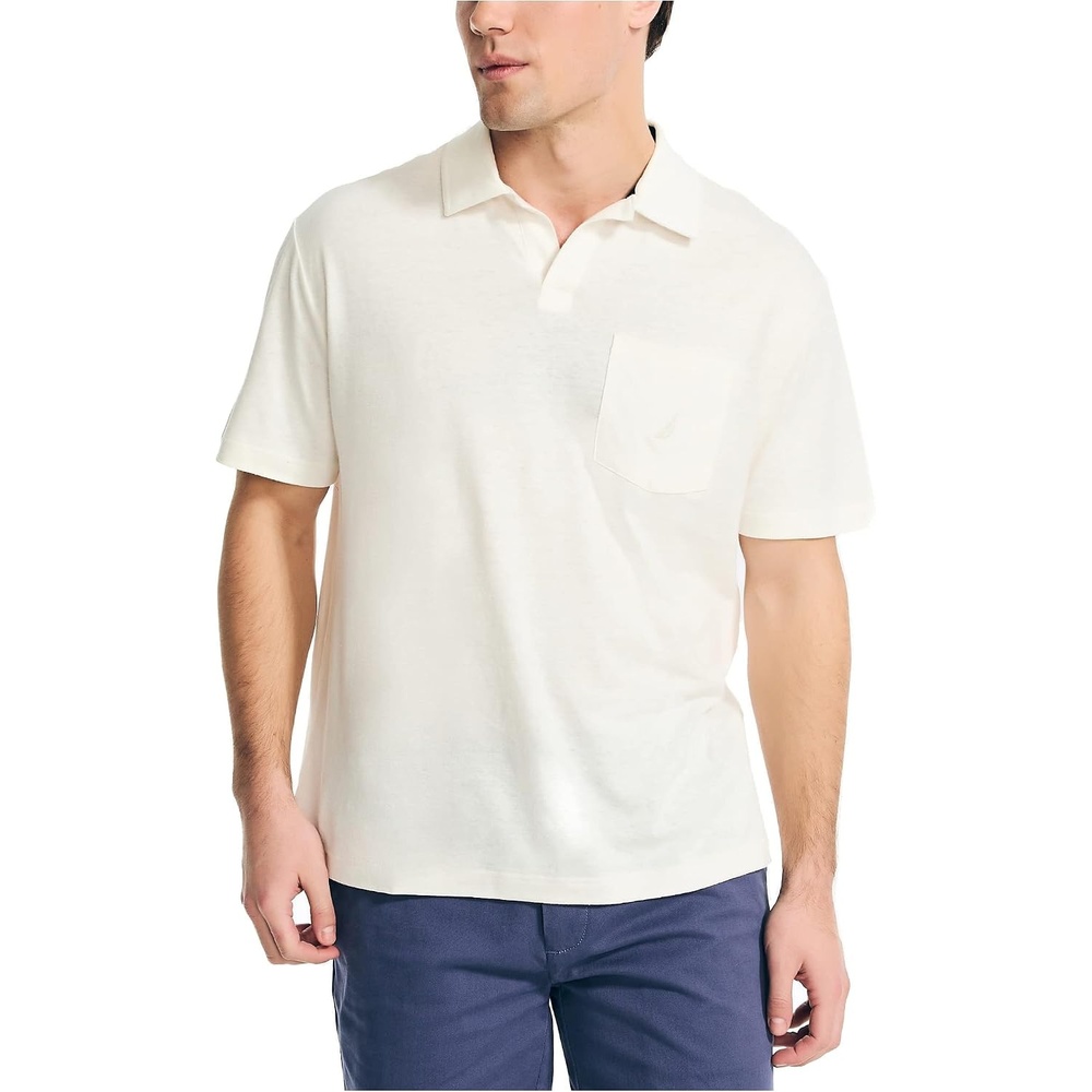 image:imageNautica Mens Sustainably Crafted Classic Fit PoloSail White