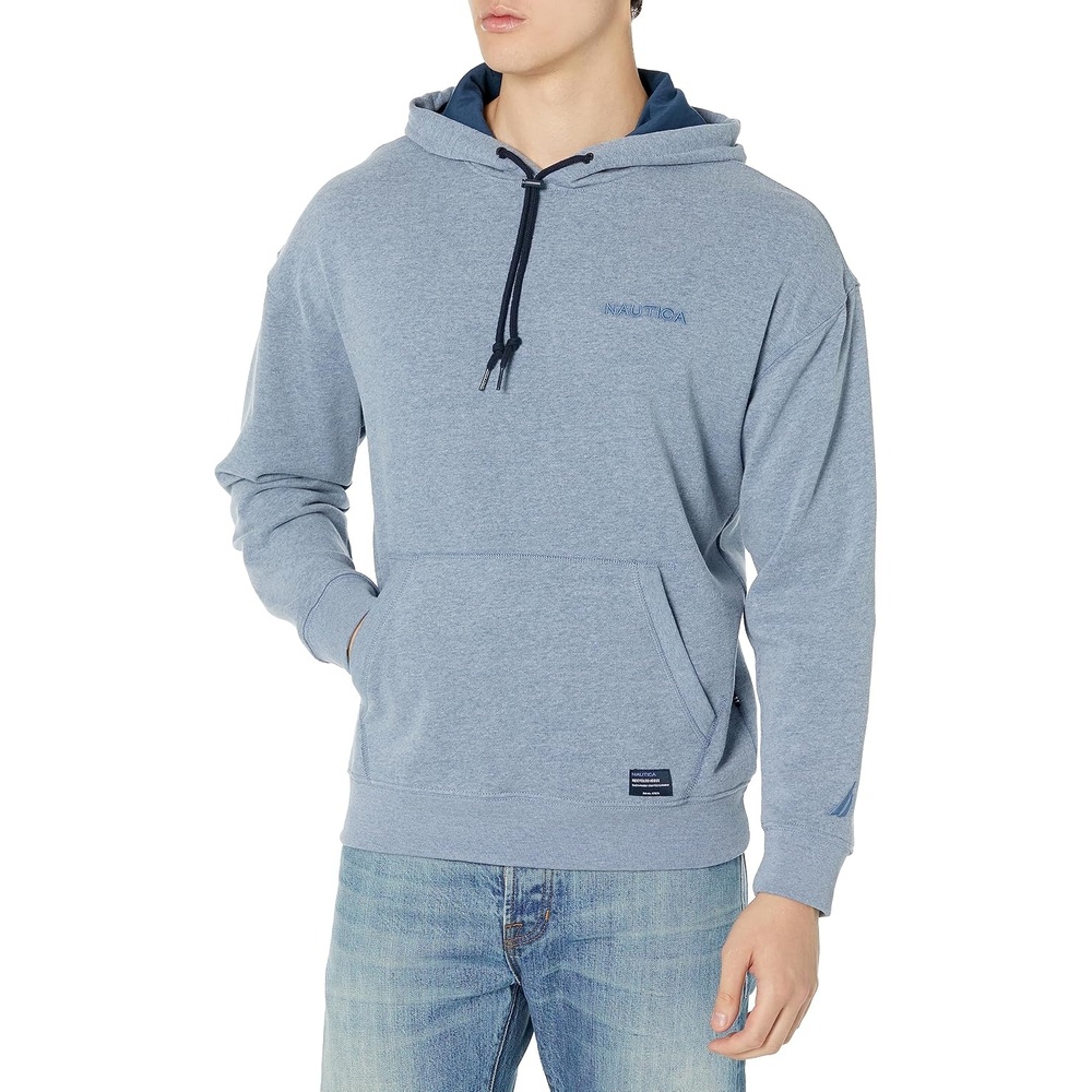 image:imageNautica Mens Sustainably Crafted Logo HoodieDeep Anchor Heather