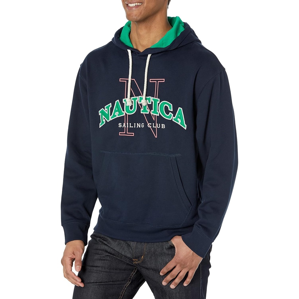 image:imageNautica Mens Sustainably Crafted Logo HoodieNavy