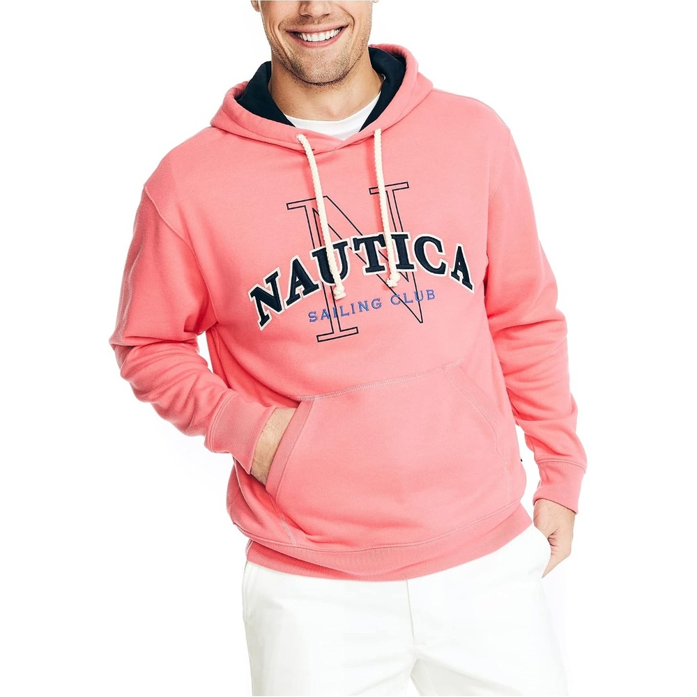 image:imageNautica Mens Sustainably Crafted Logo HoodieTeaberry
