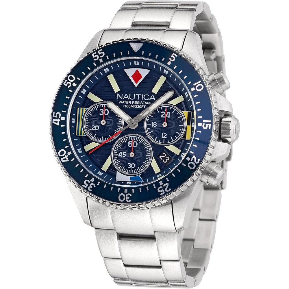 image:imageNautica Mens Westport WatchSilverBlueSilver