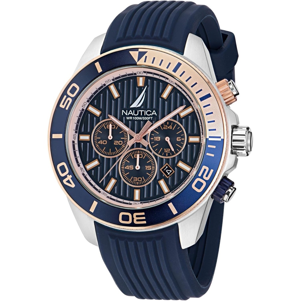 image:imageNautica One Mens WatchNavy BlueBlueSilver