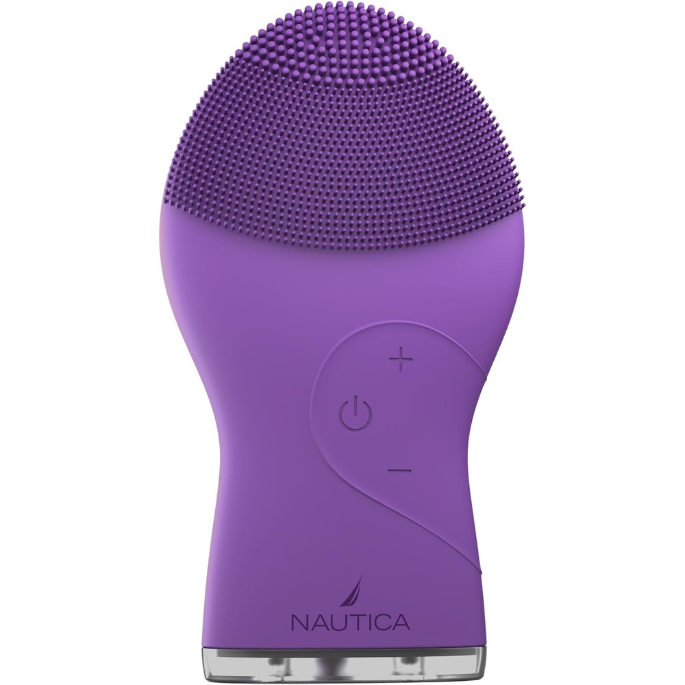 image:imageNautica PC120 Facial Cleansing Brush Made with UltraHygienic Soft Silicone Waterproof Rechargeable Vibrating Face Exfoliator Scrub Brush with Sonic Technology for Men amp Women Hy PurpleHy Purple