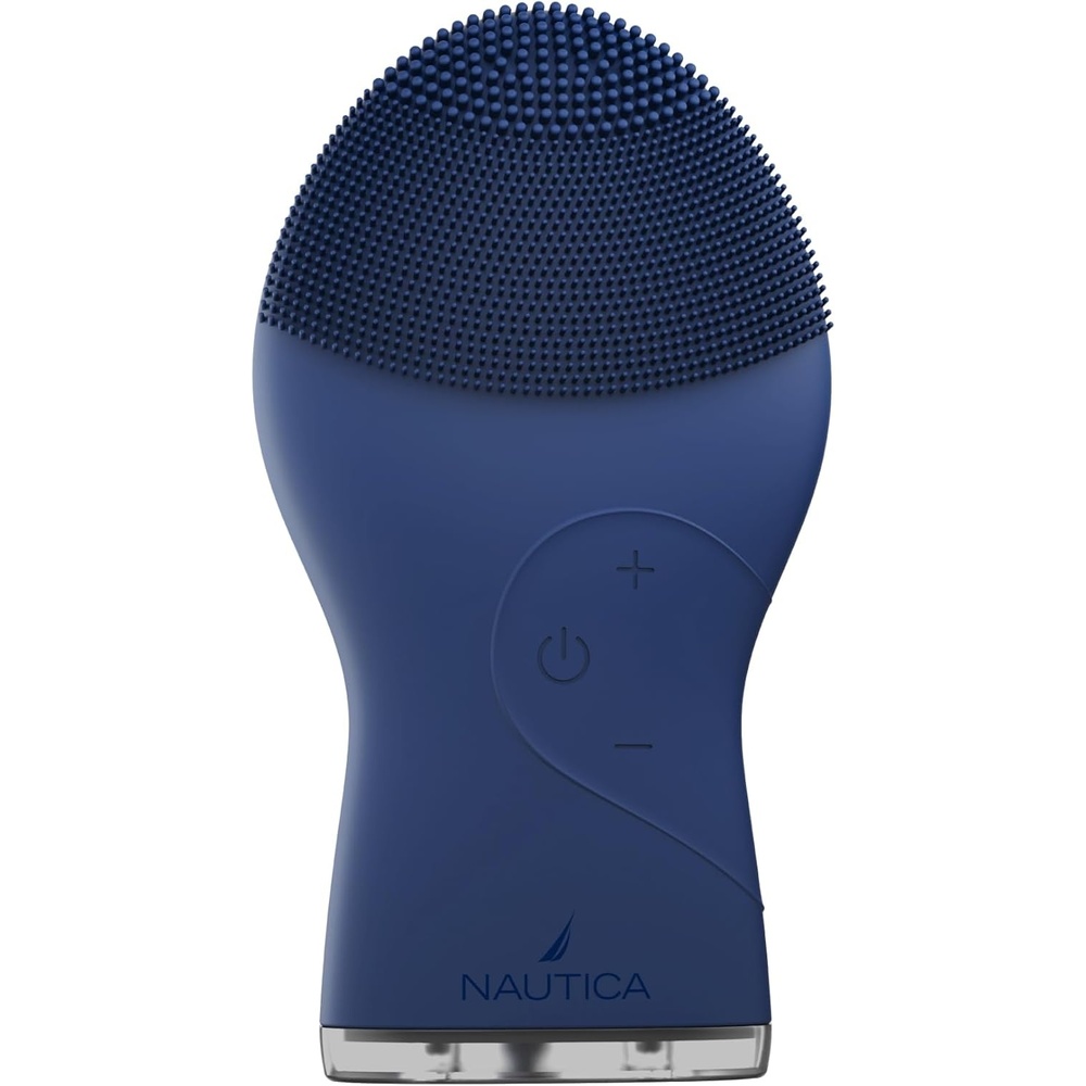 image:imageNautica PC120 Facial Cleansing Brush Made with UltraHygienic Soft Silicone Waterproof Rechargeable Vibrating Face Exfoliator Scrub Brush with Sonic Technology for Men amp Women Hy PurpleNavy